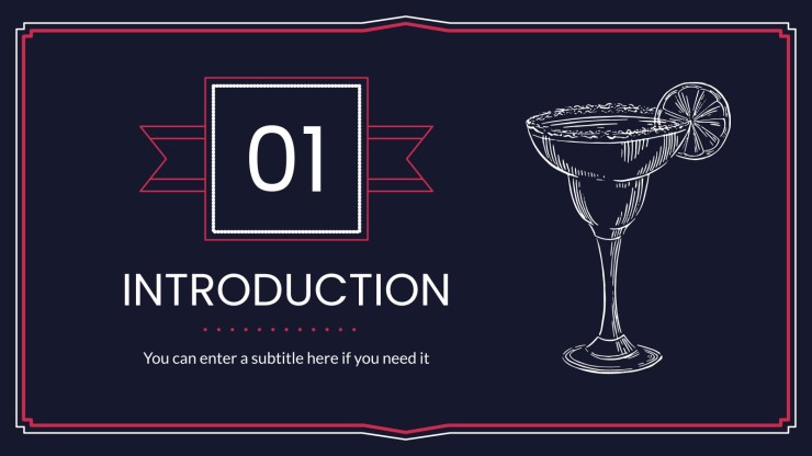 Cocktail Drink Minitheme presentation template 