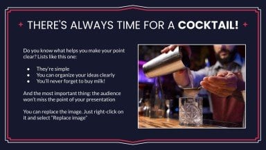 Cocktail Drink Minitheme presentation template 