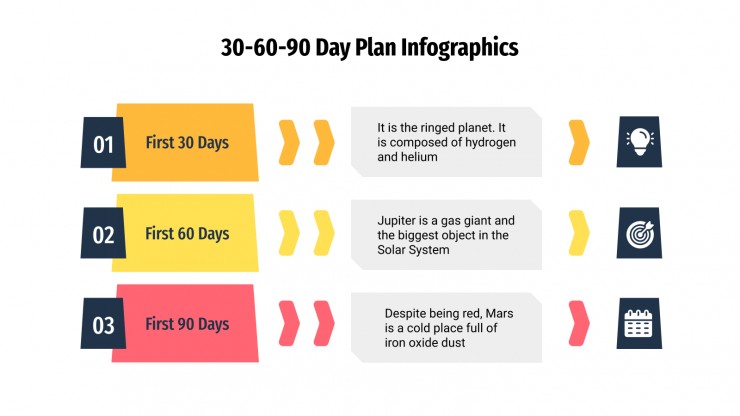 30-60-90 Day Plan Infographics presentation template