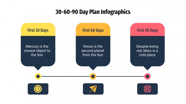 30-60-90 Day Plan Infographics presentation template