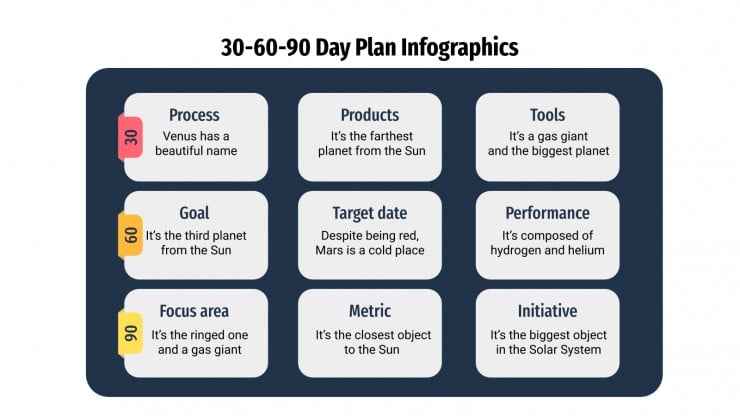 30-60-90 Day Plan Infographics presentation template