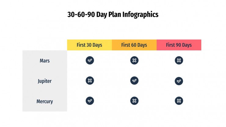 30-60-90 Day Plan Infographics presentation template