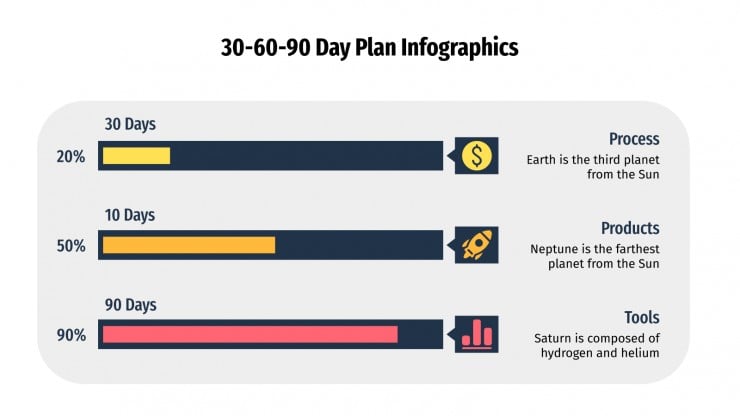 30-60-90 Day Plan Infographics presentation template