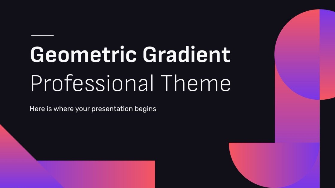 Geometric Gradient Professional Theme | Google Slides