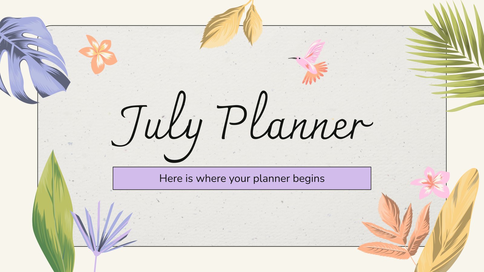 7월 플래너 프레젠테이션 템플릿