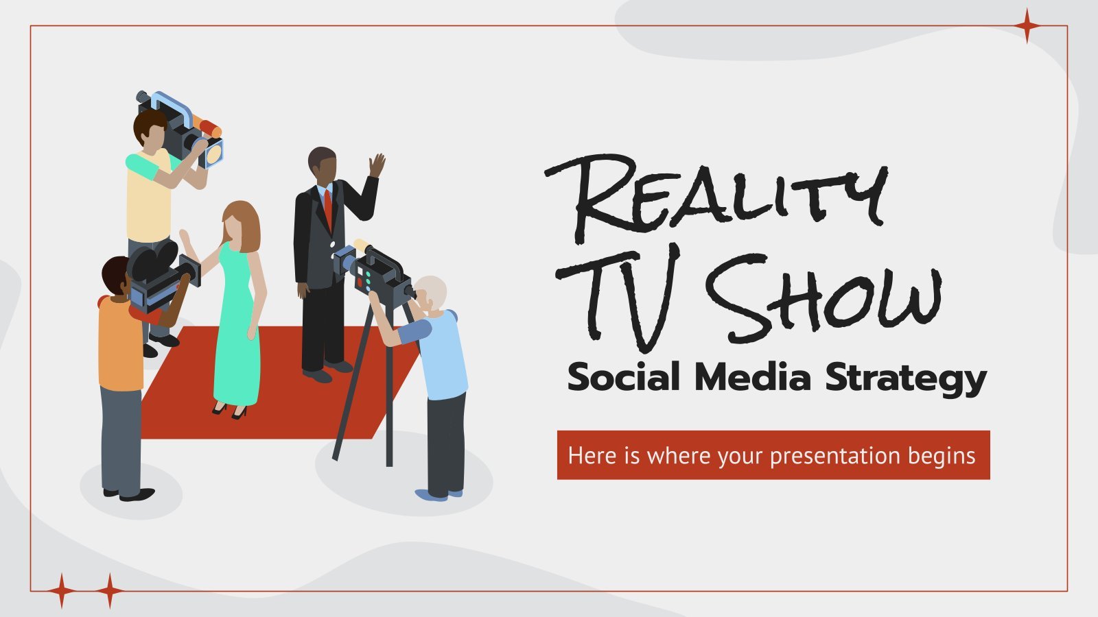 Reality TV Show Social Media Strategy presentation template 