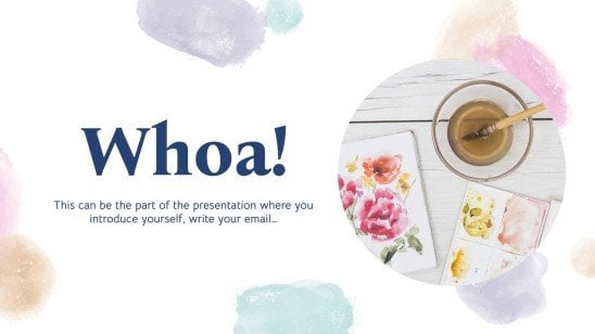 Happy Watercolor Month presentation template 