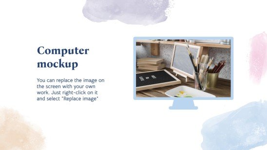 Happy Watercolor Month presentation template 