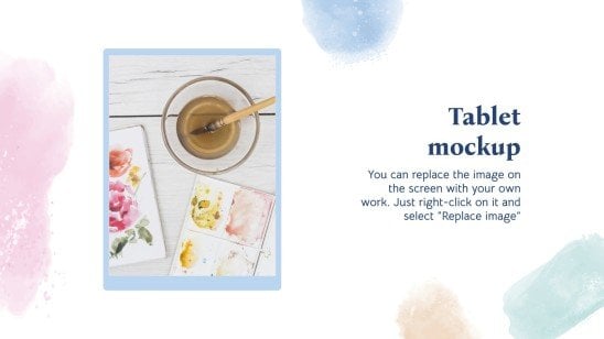 Happy Watercolor Month presentation template 