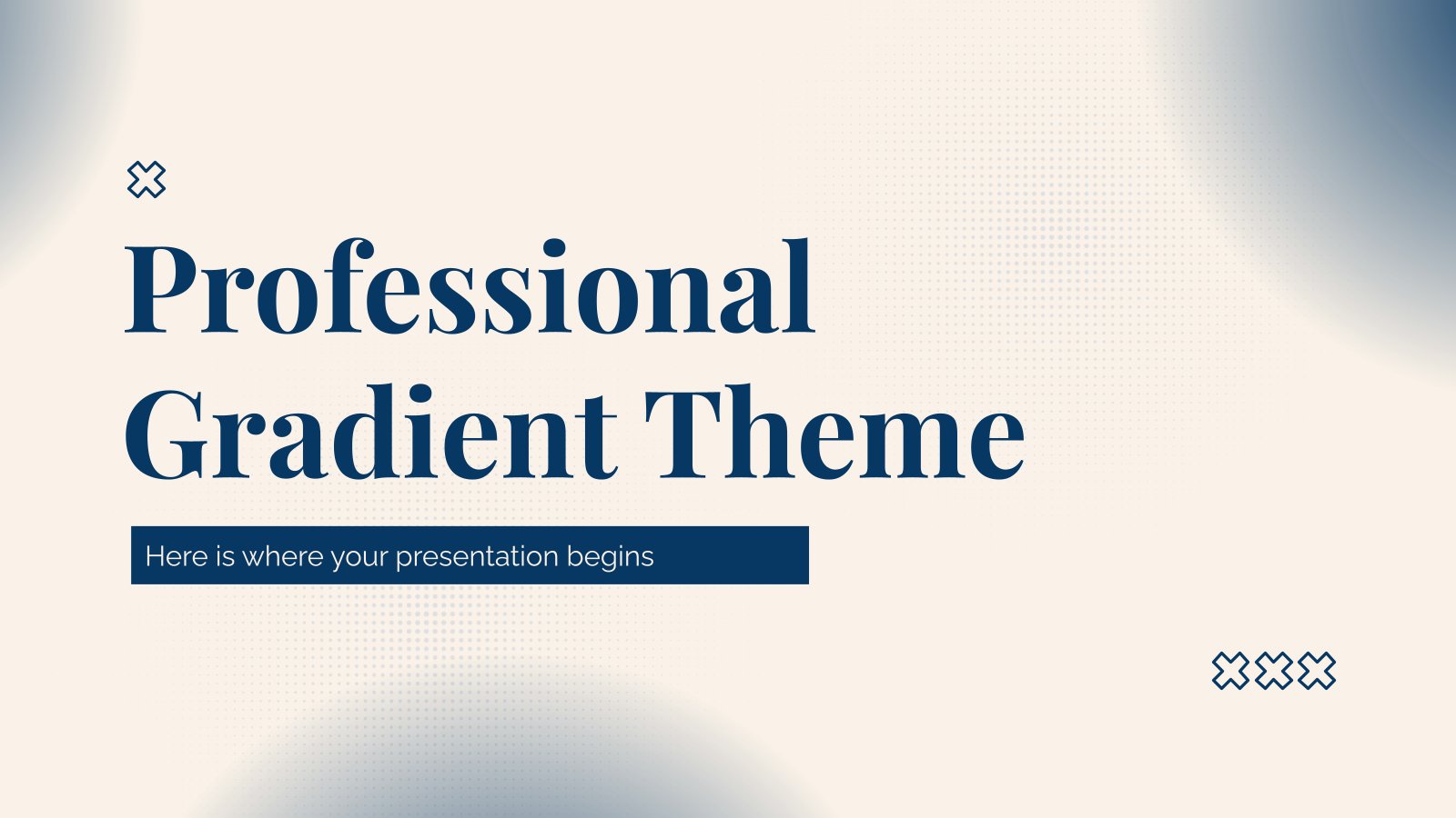 Professionelles Thema mit Gradienten Präsentationsvorlage