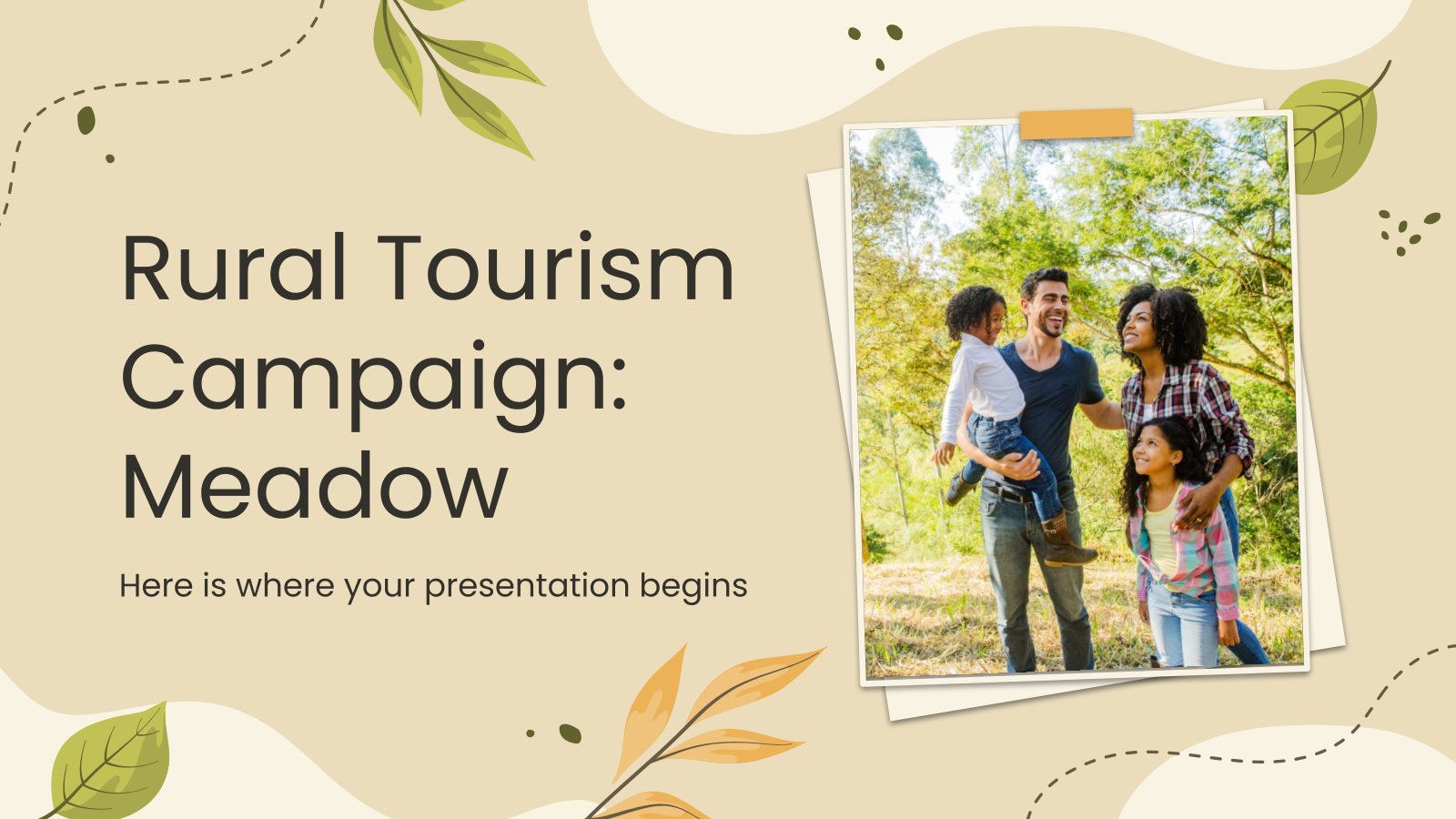 Rural Tourism Campaign: Meadow presentation template 