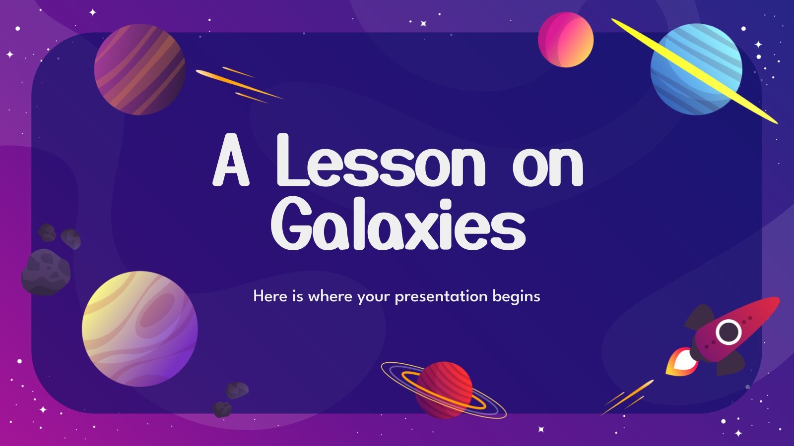 A Lesson on Galaxies presentation template 