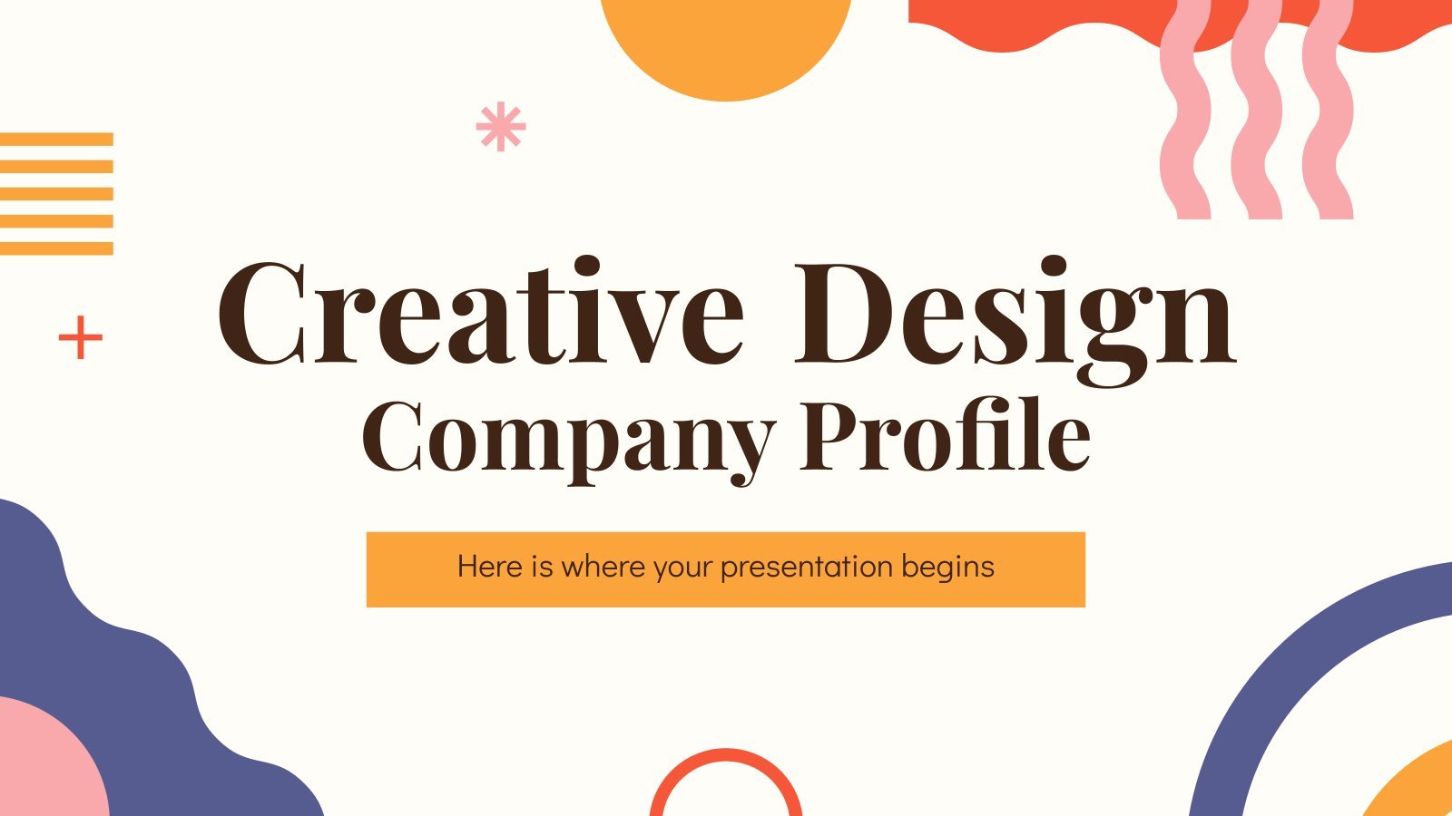 Creative Design Company Profile presentation template 