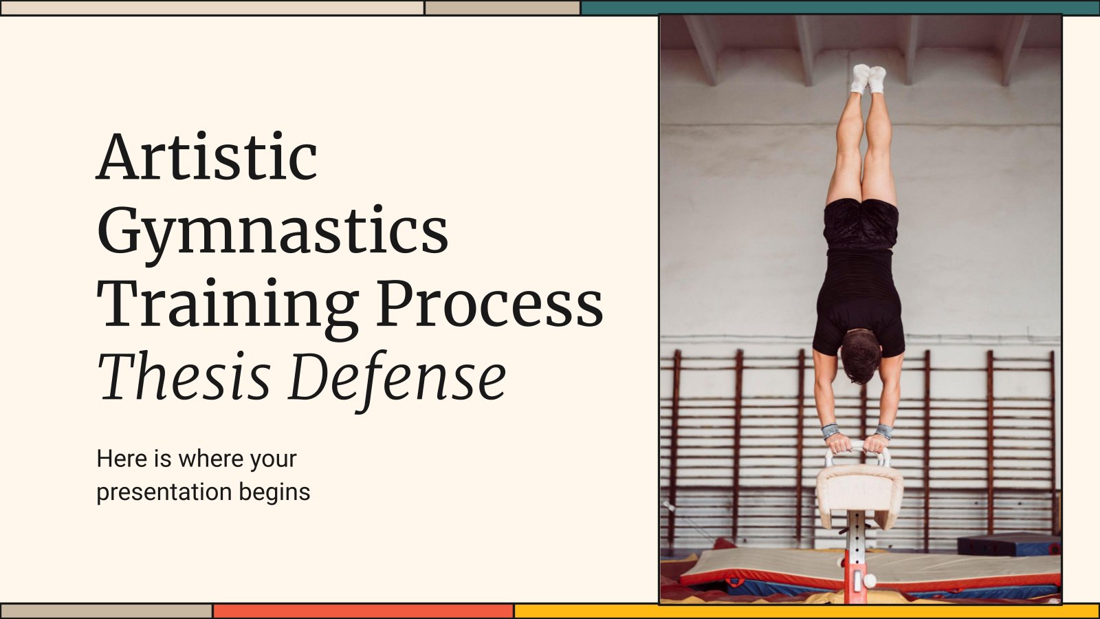 예술 체조 훈련 과정 논문 발표 프레젠테이션 템플릿