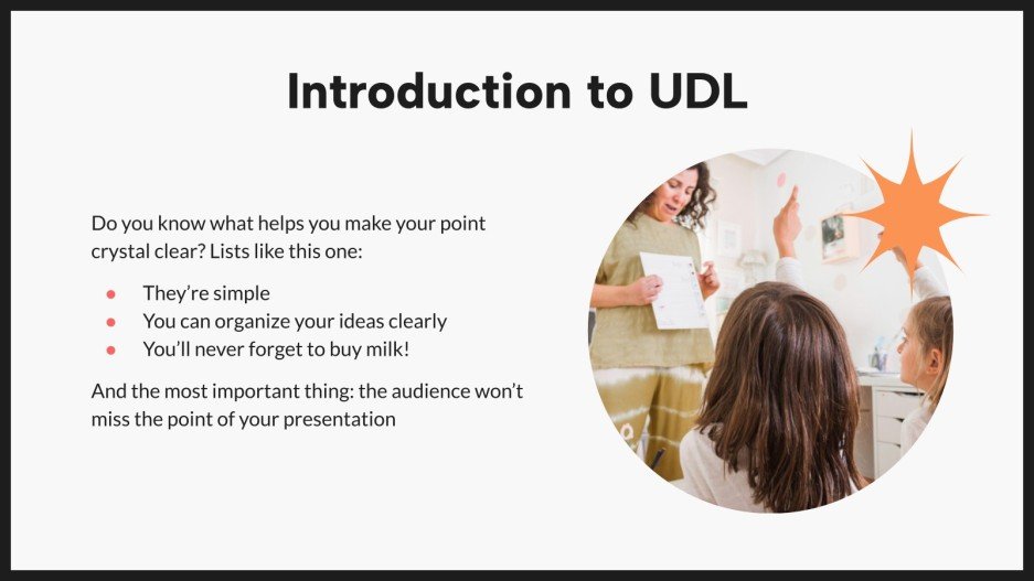 Universal design for learning framework google slides