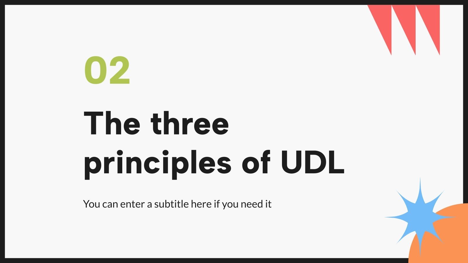 Universal Design For Learning Framework Google Slides