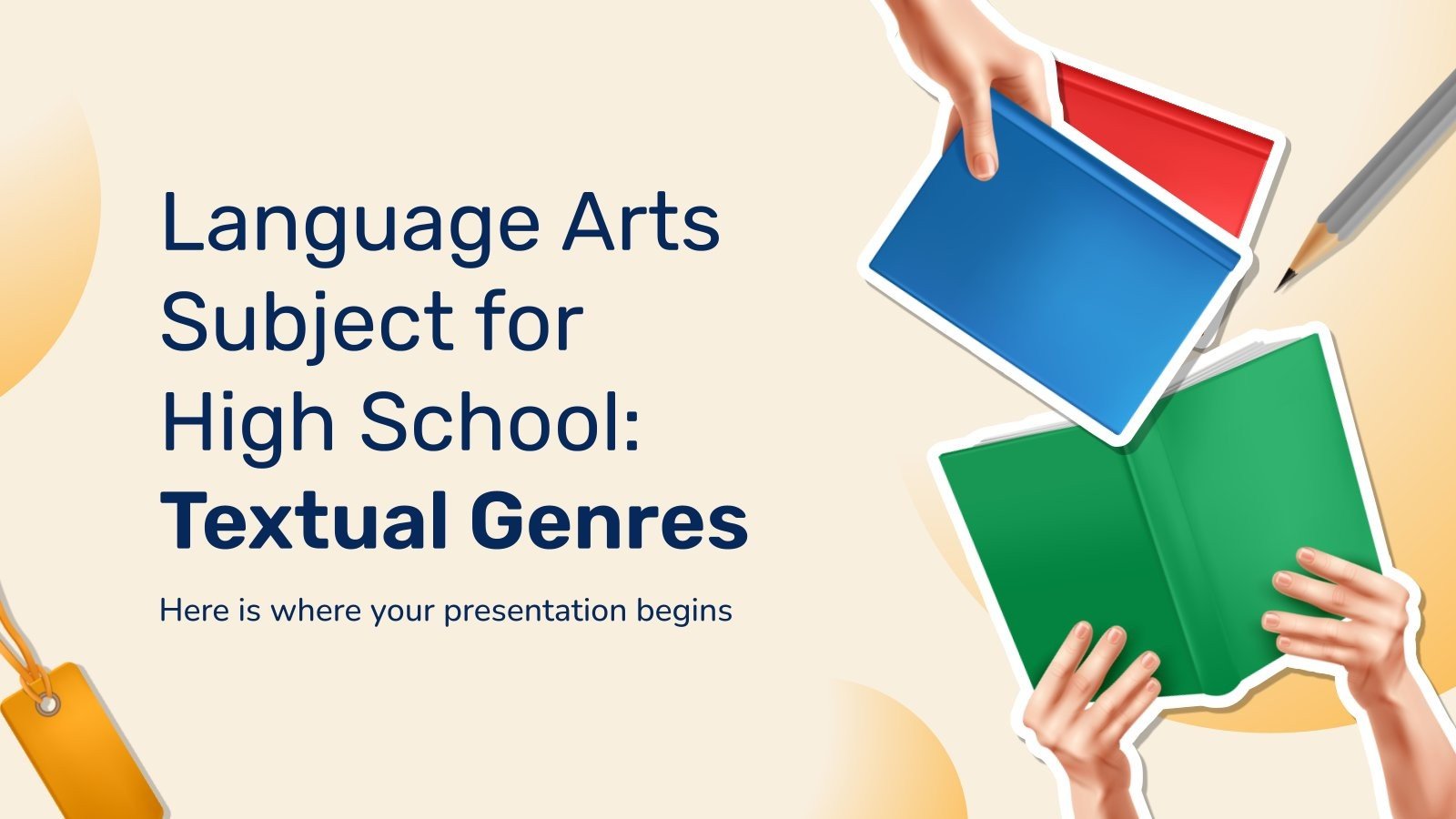 Language Arts Subject for High School Textual Genres