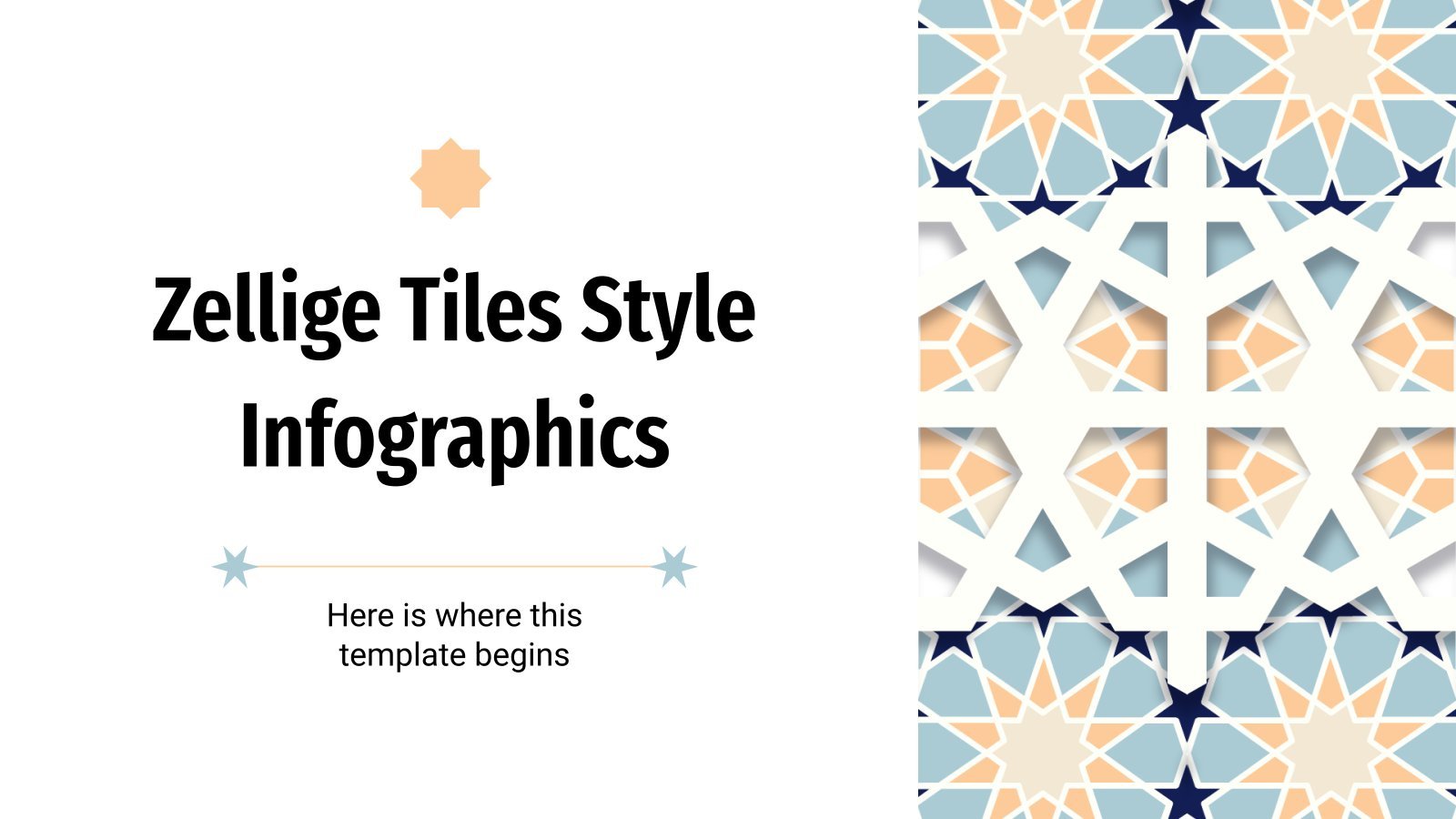 Infographies de style carrelage Zellige Modèles de présentation