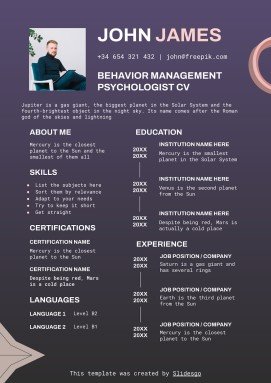CV de psychologue spécialiste de la gestion du comportement Modèles de présentation