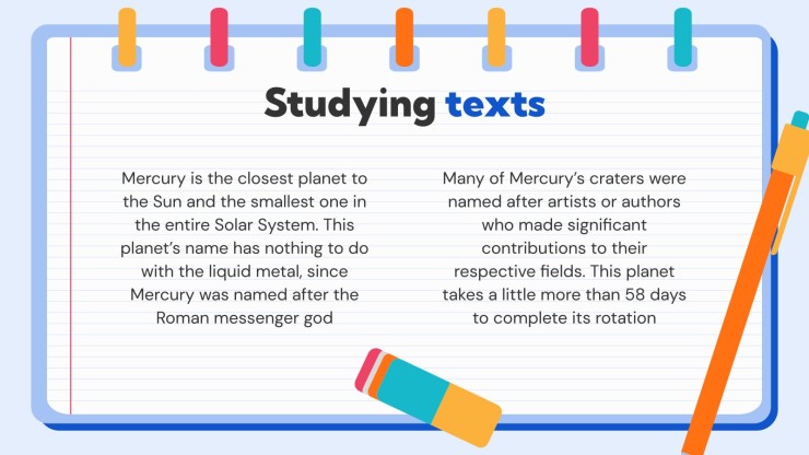 Strategies for Studying Texts presentation template 