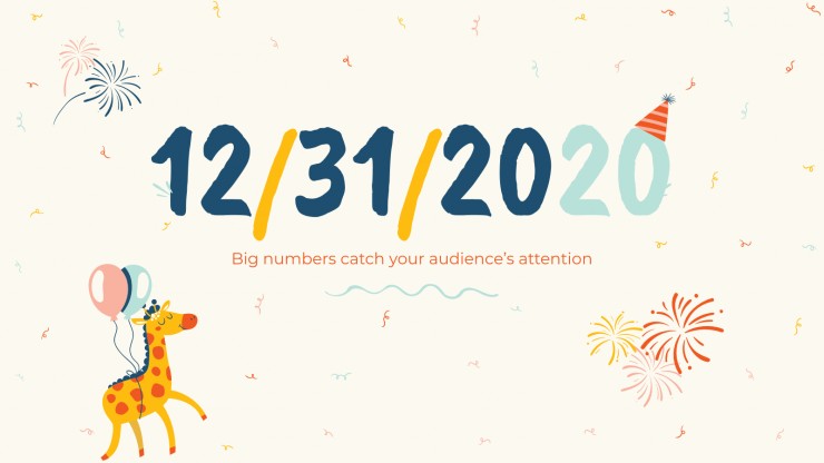 Plantilla de presentación Actividades para niños en Nochevieja