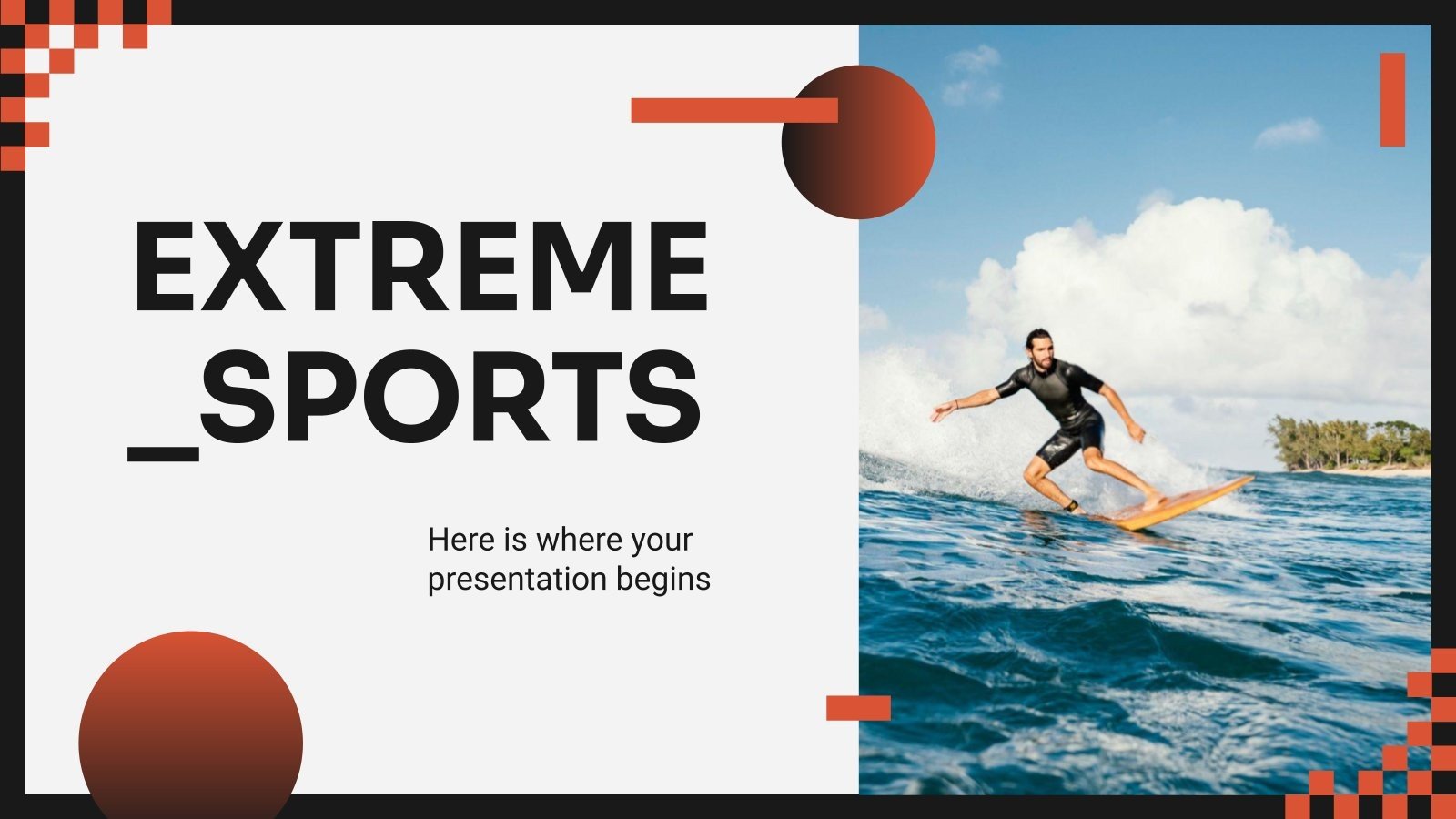 Extremsportarten Präsentationsvorlage