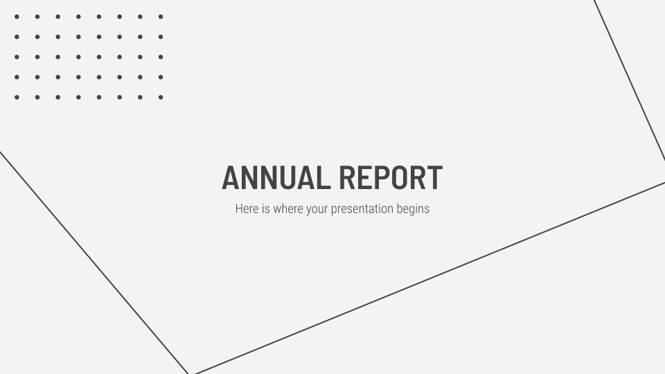 Rapport annuel minimaliste Modèles de présentation