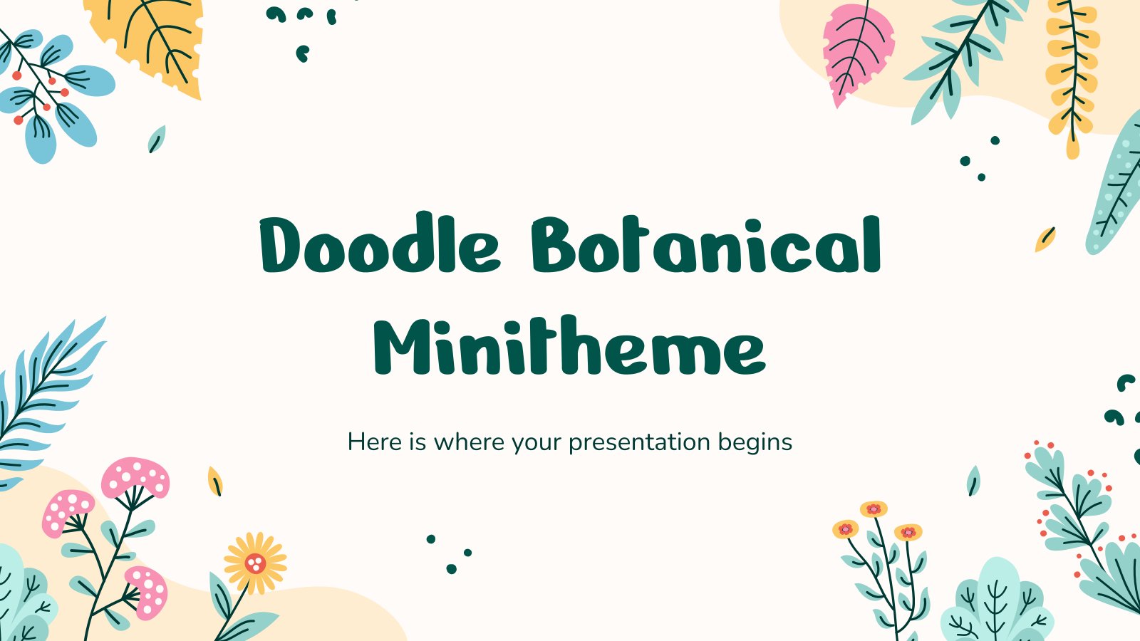 두들 보태니컬 미니테마 프레젠테이션 템플릿