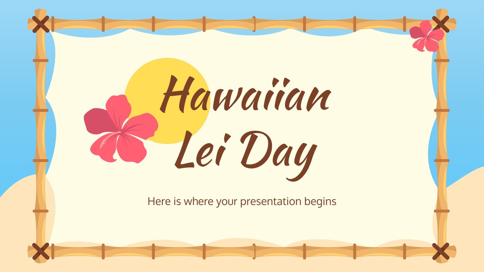 Tag des Lei auf Hawaii Präsentationsvorlage