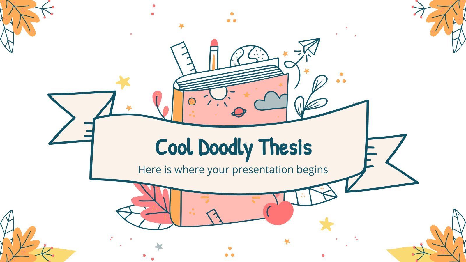 Cool Doodly Thesis presentation template 