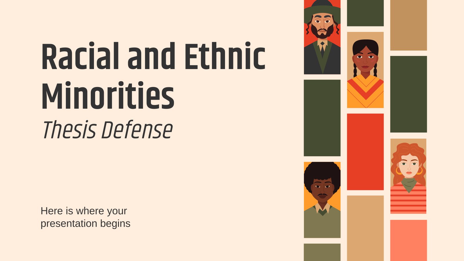 Ethnische Minderheiten - Verteidigung der Abschlussarbeit Präsentationsvorlage