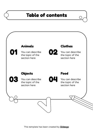 Coloring Pages for Spanish Vocabulary presentation template 