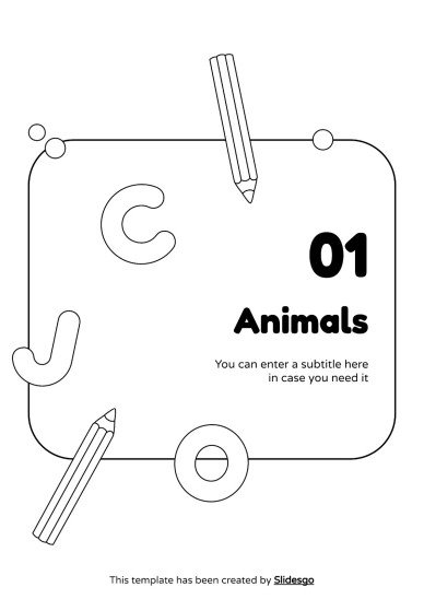 Coloring Pages for Spanish Vocabulary presentation template 