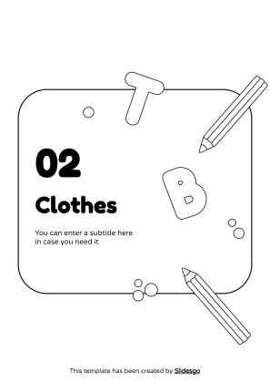 Coloring Pages for Spanish Vocabulary presentation template 