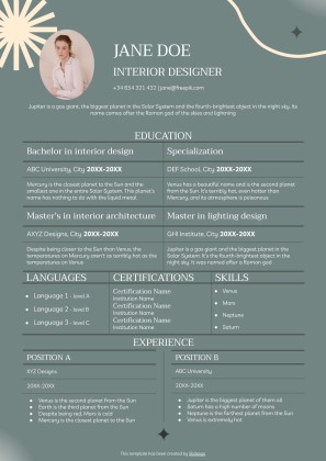 미니멀리스트 디자인 이력서 프레젠테이션 템플릿