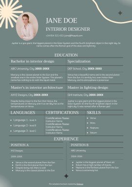 미니멀리스트 디자인 이력서 프레젠테이션 템플릿