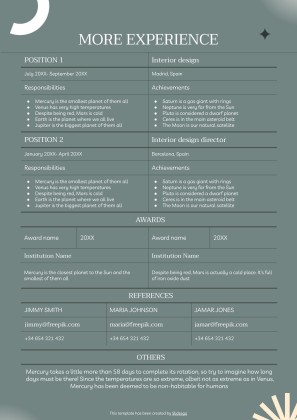 미니멀리스트 디자인 이력서 프레젠테이션 템플릿