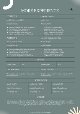 미니멀리스트 디자인 이력서 프레젠테이션 템플릿