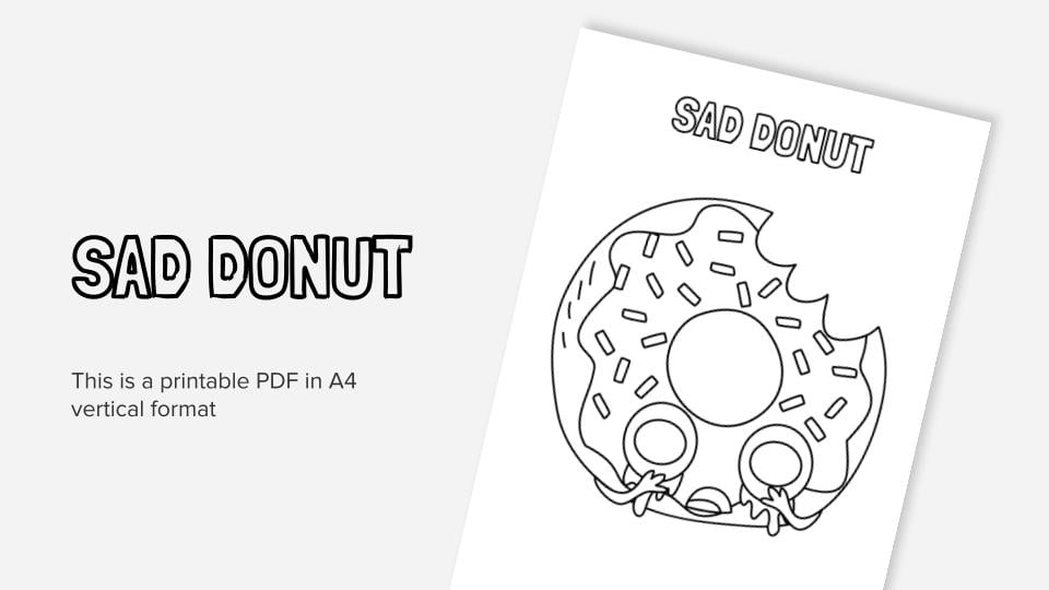 Sad Donut presentation template 