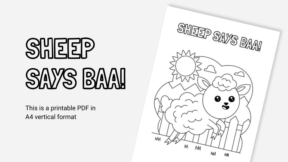 Sheep Says Baa! presentation template 