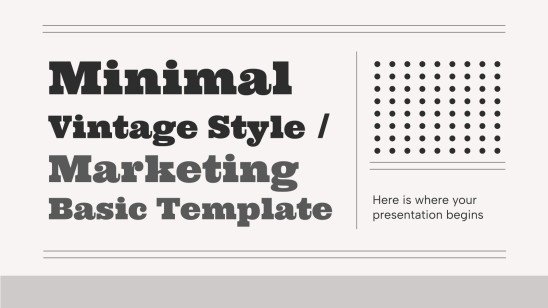 Minimal Vintage Style - Marketing Basic Template presentation template 