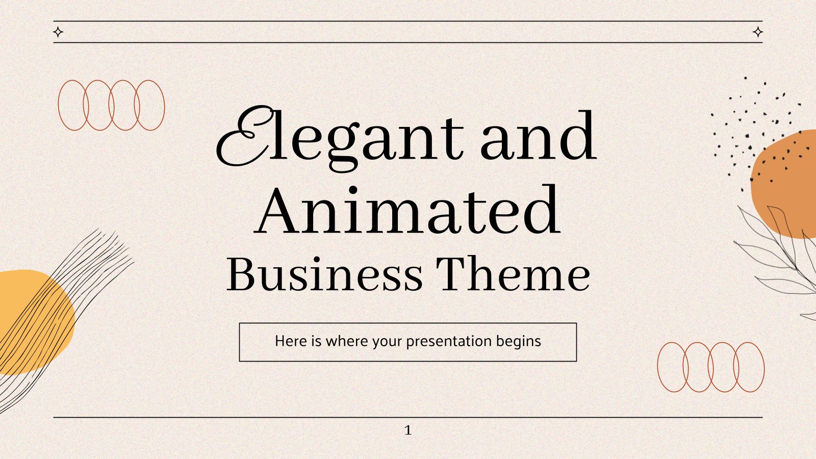 Thème d'affaires élégant et animé Modèles de présentation