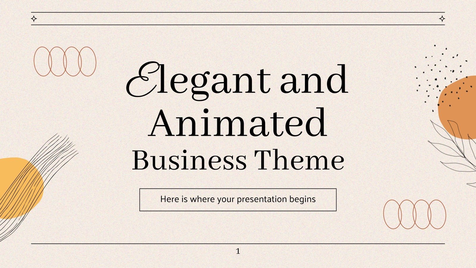 Elegantes und animiertes Business-Thema Präsentationsvorlage