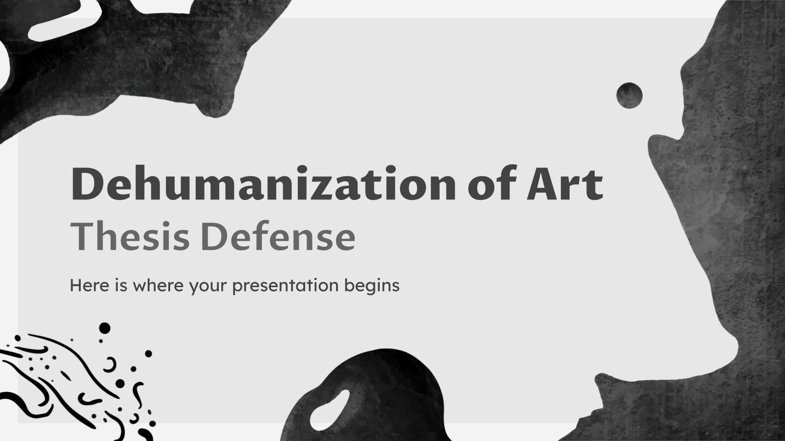 Dehumanization of Art Thesis Defense presentation template 