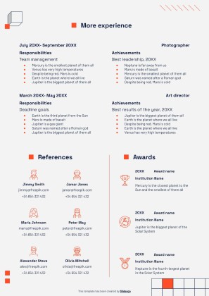 제품 관리자 이력서 프레젠테이션 템플릿