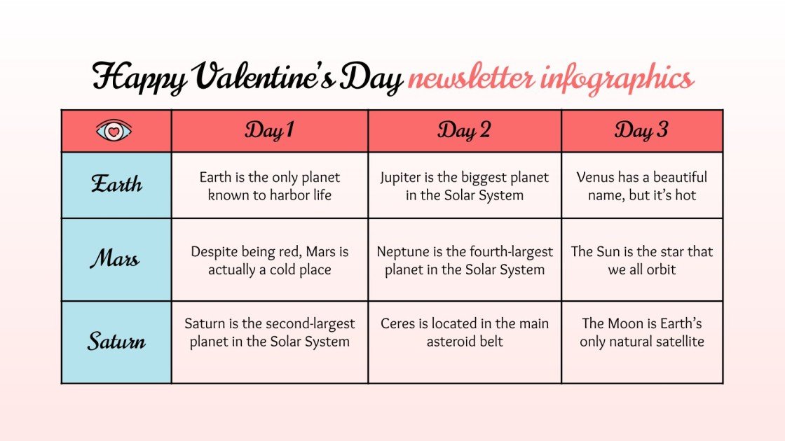 Happy Valentine's Day Newsletter Infographics