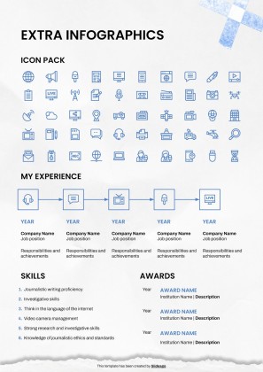 Modelo de apresentação CV de jornalista de TV