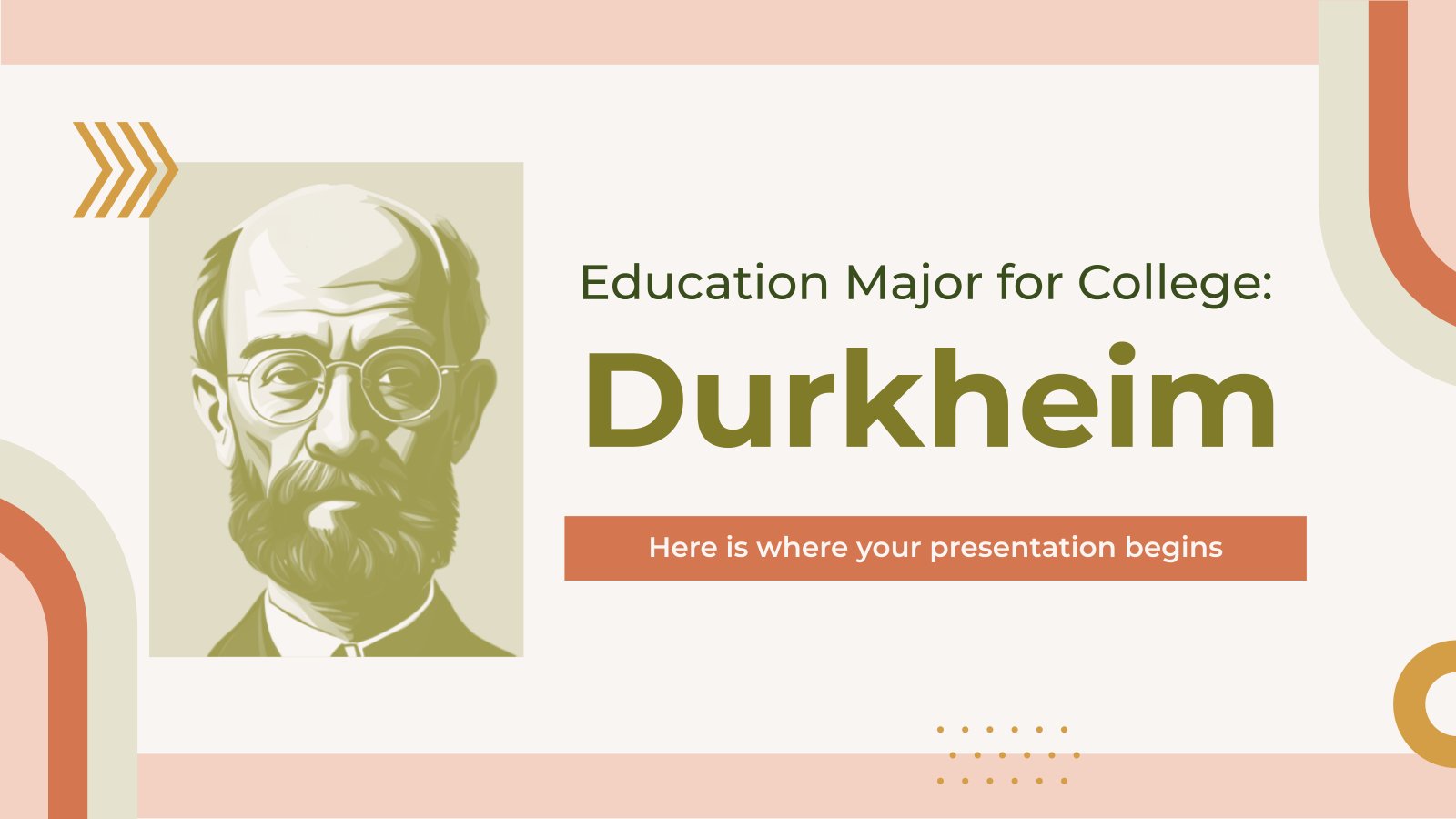대학교 교육 전공: 뒤르켐 프레젠테이션 템플릿