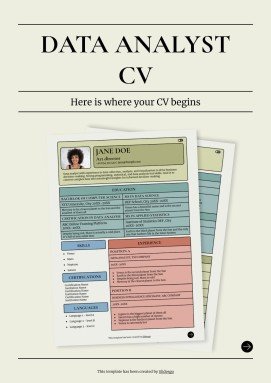 데이터 분석가 이력서 프레젠테이션 템플릿