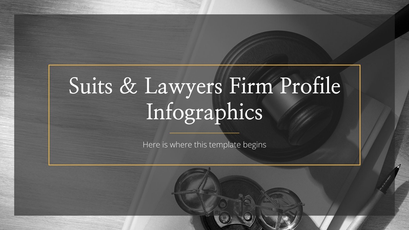 Suits & Lawyers Firm Profile Infographics Google Slides